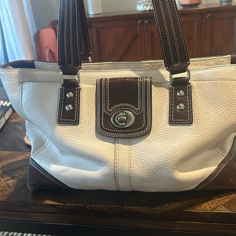 Vintage Leather Coach Handbag